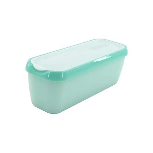 DSXH rechteckiger wiederverwendbarer Eisbehälter mit Deckel Eiskiste Küchenkühlschrank Haushaltsspeicherkühlschrank Kühlcontainer (Mint Green) von DSXH