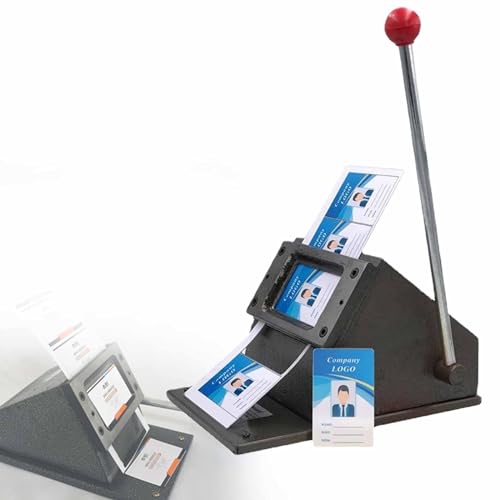 DSYYNAY Manueller Visitenkartenschneider aus PVC, Stanzer aus PVC, komplett metallisch, runde Eckmaschine für Kreditkarten, mit Stahlblatt von DSYYNAY