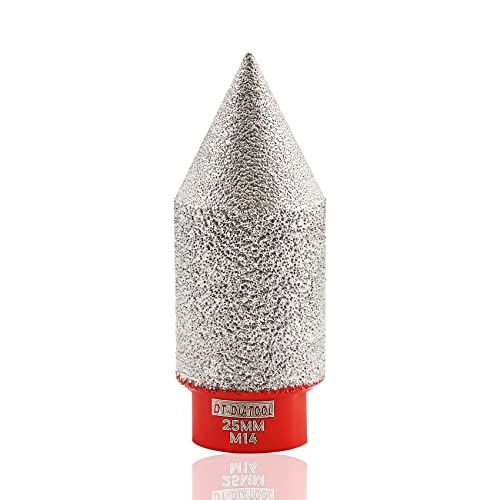 DT-DIATOOL Diamant-Fasen-Finger-Bit zum Abschrägen, Vergrößern, Trimmen, vorhandene Löcher von Porzellan, Keramikfliesen, Granit, Marmorstein, Durchmesser 25 mm, M14-Gewinde DT-DIATOOL Diamant-Fasen-Finger-Bit zum Abschrägen, Vergrößern, Trimmen, vorhandene Löcher von Porzellan, Keramikfliesen, Granit, Marmorstein, Durchmesser 25 mm, M14-Gewinde von DT-DIATOOL