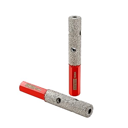 DT-DIATOOL Diamant-Fingerbohrer 10mm 2-Pack Sechskantschaft Vergrößerung vorhandener Löcher aus Porzellanfliesen Marmor Arbeitsplatte Vakuumgelöteter Diamantschleifer DT-DIATOOL Diamant-Fingerbohrer 10mm 2-Pack Sechskantschaft Vergrößerung vorhandener Löcher aus Porzellanfliesen Marmor Arbeitsplatte Vakuumgelöteter Diamantschleifer von DT-DIATOOL