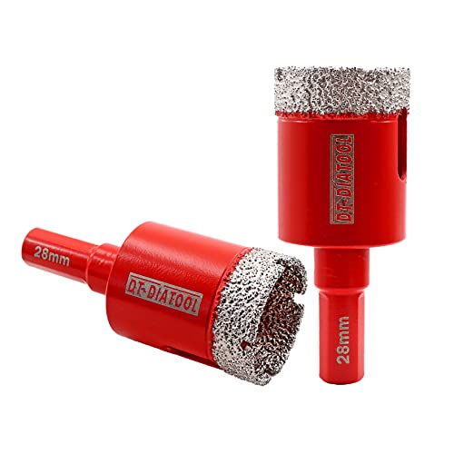 DT-DIATOOL Diamant-Fliesenbohrer 28mm 2 Stücke Diamant-Lochsäge Dreikant-Schaft für Fliesen Porzellan Keramik Marmor Granit Mauerwerk Quarzstein DT-DIATOOL Diamant-Fliesenbohrer 28mm 2 Stücke Diamant-Lochsäge Dreikant-Schaft für Fliesen Porzellan Keramik Marmor Granit Mauerwerk Quarzstein von DT-DIATOOL