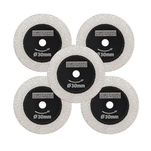 DT-DIATOOL Diamant-Glas-Trennscheibe, 1 Stück 30mm Mini-Diamant-Sägeblätter mit 6mm Schaft für Fliesen, Keramik, Porzellan, Marmor, Granit, Kunststein auf Bohrmaschine DT-DIATOOL Diamant-Glas-Trennscheibe, 1 Stück 30mm Mini-Diamant-Sägeblätter mit 6mm Schaft für Fliesen, Keramik, Porzellan, Marmor, Granit, Kunststein auf Bohrmaschine von DT-DIATOOL