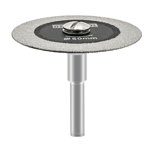 DT-DIATOOL Diamant-Glas-Trennscheibe, 1 Stück 50mm Mini-Diamant-Sägeblätter mit 6mm Schaft für Fliesen, Keramik, Porzellan, Marmor, Granit, Kunststein auf Bohrmaschine DT-DIATOOL Diamant-Glas-Trennscheibe, 1 Stück 50mm Mini-Diamant-Sägeblätter mit 6mm Schaft für Fliesen, Keramik, Porzellan, Marmor, Granit, Kunststein auf Bohrmaschine von DT-DIATOOL