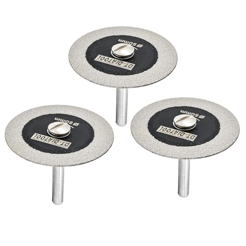 DT-DIATOOL Diamant-Glas-Trennscheibe, 3 Stück 50mm Mini-Diamant-Sägeblätter mit 6mm Schaft für Fliesen, Keramik, Porzellan, Marmor, Granit, Kunststein auf Bohrmaschine DT-DIATOOL Diamant-Glas-Trennscheibe, 3 Stück 50mm Mini-Diamant-Sägeblätter mit 6mm Schaft für Fliesen, Keramik, Porzellan, Marmor, Granit, Kunststein auf Bohrmaschine von DT-DIATOOL