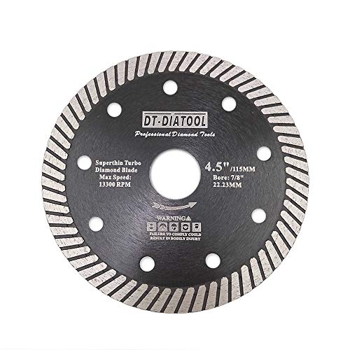 DT-DIATOOL Diamant Trennscheibe 115 mm x 22,23 mm Super Dünn Sägeblatt für Porzellan Fliesen Marmor Keramik Granit DT-DIATOOL Diamant Trennscheibe 115 mm x 22,23 mm Super Dünn Sägeblatt für Porzellan Fliesen Marmor Keramik Granit von DT-DIATOOL