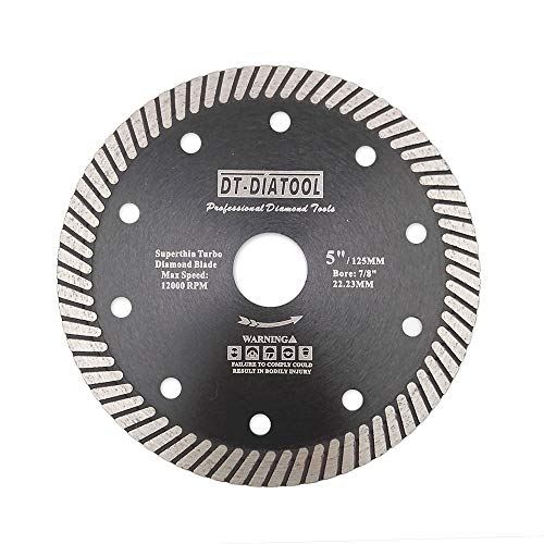 DT-DIATOOL Diamant Trennscheibe 125 mm x 22,23 mm Super Dünn Sägeblatt für Porzellan Fliesen Marmor Keramik Granit DT-DIATOOL Diamant Trennscheibe 125 mm x 22,23 mm Super Dünn Sägeblatt für Porzellan Fliesen Marmor Keramik Granit von DT-DIATOOL