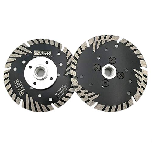 DT-DIATOOL Diamant Trennscheibe 2 Stücke 115 mm x M14 Turbo Sägeblatt mit Schutzzähne zum Schneiden Schleifen Granit Marmor Beton Fliesen DT-DIATOOL Diamant Trennscheibe 2 Stücke 115 mm x M14 Turbo Sägeblatt mit Schutzzähne zum Schneiden Schleifen Granit Marmor Beton Fliesen von DT-DIATOOL