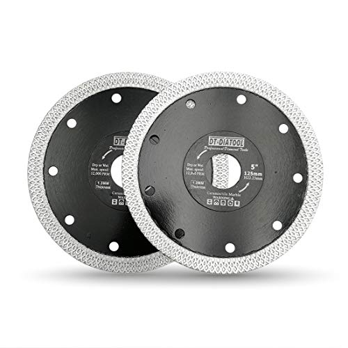 DT-DIATOOL Diamant Trennscheibe 2 Stücke 125 mm Sägeblatt mit X Mesh Turbo für Porzellan Fliesen Marmor Keramik Granit DT-DIATOOL Diamant Trennscheibe 2 Stücke 125 mm Sägeblatt mit X Mesh Turbo für Porzellan Fliesen Marmor Keramik Granit von DT-DIATOOL