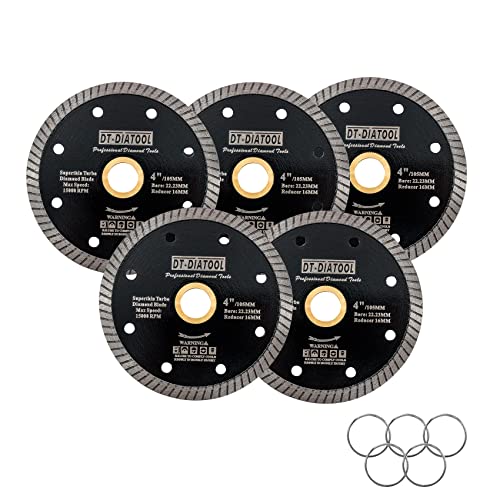 DT-DIATOOL Diamant Trennscheibe 5 Stücke 105 mm x 22,23 mm/16 mm Super Dünn Sägeblatt für Porzellan Fliesen Marmor Keramik Granit DT-DIATOOL Diamant Trennscheibe 5 Stücke 105 mm x 22,23 mm/16 mm Super Dünn Sägeblatt für Porzellan Fliesen Marmor Keramik Granit von DT-DIATOOL