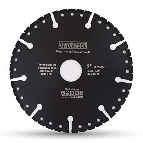 DT-DIATOOL Diamant-Trennscheiben 125 x 22,23 mm Mehrzweck Sägeblatt für Stahlbeton Metall Alu Bewehrung Eisen PVC Alle harten Materialien DT-DIATOOL Diamant-Trennscheiben 125 x 22,23 mm Mehrzweck Sägeblatt für Stahlbeton Metall Alu Bewehrung Eisen PVC Alle harten Materialien von DT-DIATOOL