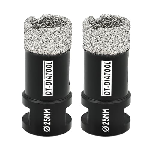 DT-DIATOOL Diamantbohrkrone 2 Stücke 25mm Vakuumgeschweißt Lochsäge zum Trockenbohren Fliesen Porzellan Marmor Keramik Granit DT-DIATOOL Diamantbohrkrone 2 Stücke 25mm Vakuumgeschweißt Lochsäge zum Trockenbohren Fliesen Porzellan Marmor Keramik Granit von DT-DIATOOL