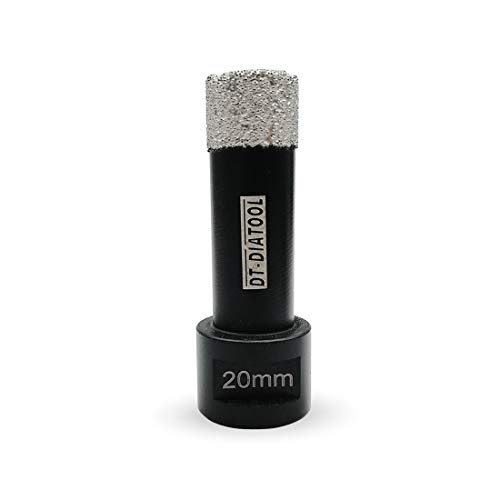 DT-DIATOOL Diamantbohrkrone 20mm Vakuumgeschweißt Lochsäge zum Trockenbohren Fliesen Porzellan Marmor Keramik Granit Länge 75mm DT-DIATOOL Diamantbohrkrone 20mm Vakuumgeschweißt Lochsäge zum Trockenbohren Fliesen Porzellan Marmor Keramik Granit Länge 75mm von DT-DIATOOL