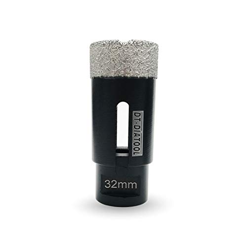 DT-DIATOOL Diamantbohrkrone 32mm Vakuumgeschweißt Lochsäge zum Trockenbohren Fliesen Porzellan Marmor Keramik Granit Länge 75mm DT-DIATOOL Diamantbohrkrone 32mm Vakuumgeschweißt Lochsäge zum Trockenbohren Fliesen Porzellan Marmor Keramik Granit Länge 75mm von DT-DIATOOL