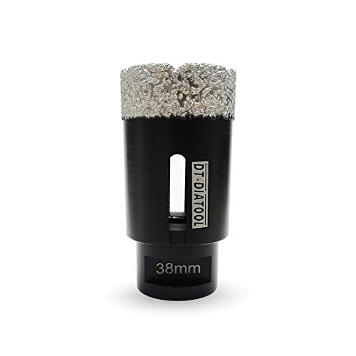 DT-DIATOOL Diamantbohrkrone 38mm Vakuumgeschweißt Lochsäge zum Trockenbohren Fliesen Porzellan Marmor Keramik Granit Länge 75mm DT-DIATOOL Diamantbohrkrone 38mm Vakuumgeschweißt Lochsäge zum Trockenbohren Fliesen Porzellan Marmor Keramik Granit Länge 75mm von DT-DIATOOL