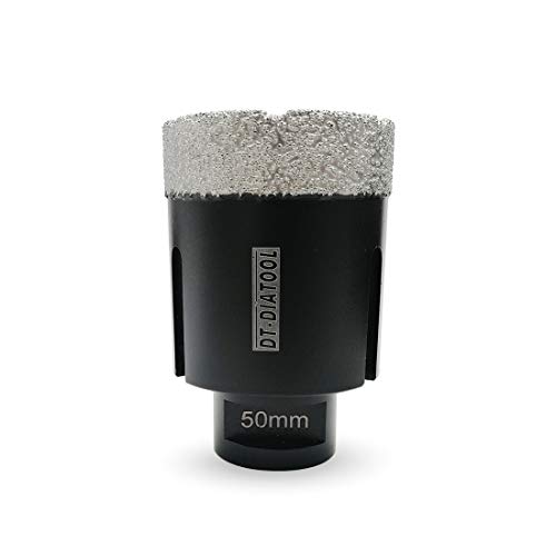 DT-DIATOOL Diamantbohrkrone 50mm Vakuumgeschweißt Lochsäge zum Trockenbohren Fliesen Porzellan Marmor Keramik Granit Länge 75mm DT-DIATOOL Diamantbohrkrone 50mm Vakuumgeschweißt Lochsäge zum Trockenbohren Fliesen Porzellan Marmor Keramik Granit Länge 75mm von DT-DIATOOL