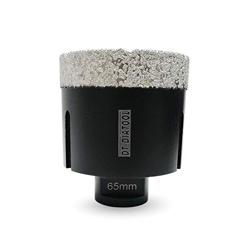 DT-DIATOOL Diamantbohrkrone 65mm Vakuumgeschweißt Lochsäge zum Trockenbohren Fliesen Porzellan Marmor Keramik Granit Länge 75mm DT-DIATOOL Diamantbohrkrone 65mm Vakuumgeschweißt Lochsäge zum Trockenbohren Fliesen Porzellan Marmor Keramik Granit Länge 75mm von DT-DIATOOL