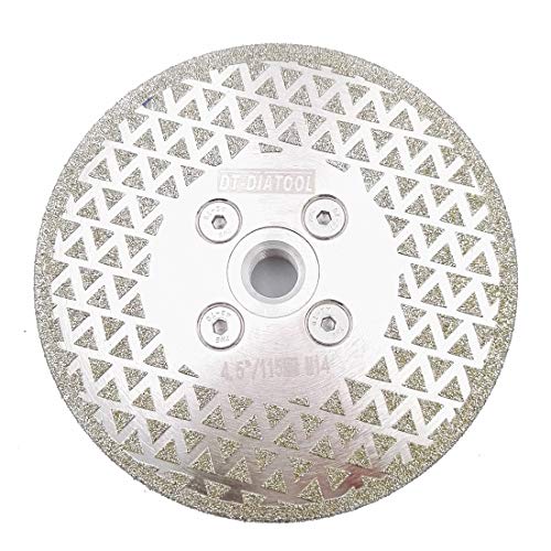 DT-DIATOOL Diamantscheibe 115 mm x M14 Galvanisch Trennscheibe und Schleifscheibe für Harte Fliesen Keramik Feinsteinzeug Granit Marmor DT-DIATOOL Diamantscheibe 115 mm x M14 Galvanisch Trennscheibe und Schleifscheibe für Harte Fliesen Keramik Feinsteinzeug Granit Marmor von DT-DIATOOL