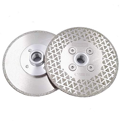 DT-DIATOOL Diamantscheibe 2 Stücke 105 mm x M14 Galvanisch Trennscheibe und Schleifscheibe für Harte Fliesen Keramik Feinsteinzeug Granit Marmor DT-DIATOOL Diamantscheibe 2 Stücke 105 mm x M14 Galvanisch Trennscheibe und Schleifscheibe für Harte Fliesen Keramik Feinsteinzeug Granit Marmor von DT-DIATOOL