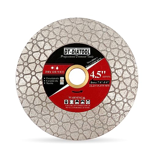 DT-DIATOOL Diamanttrennscheibe 115mm für Porzellan Fliesen Keramik Marmor Kunststeinzeug Kante Schleifen Trennscheibe DT-DIATOOL Diamanttrennscheibe 115mm für Porzellan Fliesen Keramik Marmor Kunststeinzeug Kante Schleifen Trennscheibe von DT-DIATOOL