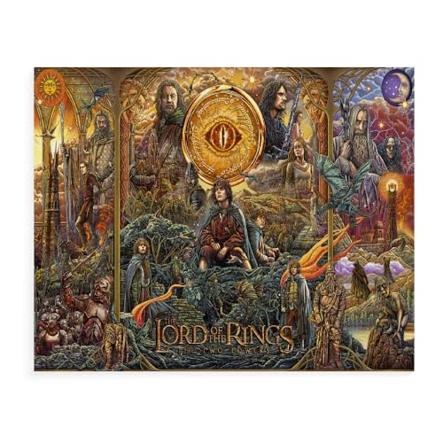 DTASSVEW DIY Ölgemälde-Kit für Anfänger und Erwachsene, Der Herr Der Ringe Malen nach Zahlen Landschaftsbilder Kunsthandwerk für Heimdekoration Serie Poster-D265 -Mehrere Größen von DTASSVEW