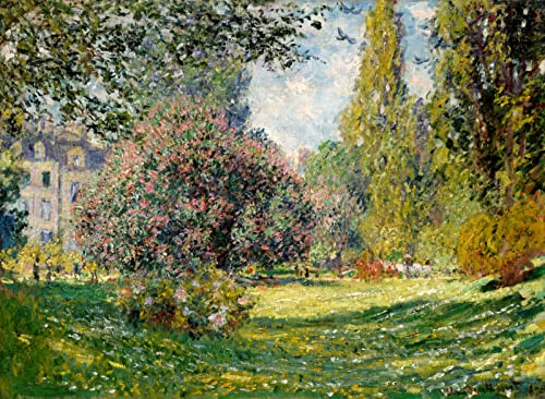 DTAUPREB DIY Ölgemälde für Erwachsene Kinder Claude Monet Pariser Park Malen nach Zahlen mit Pinsel und Acrylpigment auf Leinwand von DTAUPREB