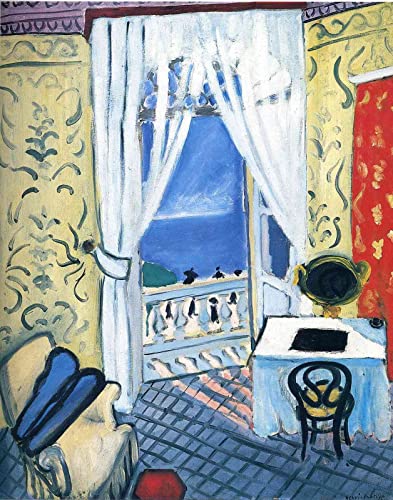 DTAUPREB DIY Ölgemälde für Erwachsene Kinder Henri Matisse Interieur mit einem Geigenkasten Malen nach Zahlen mit Pinsel und Acrylpigment auf Leinwand von DTAUPREB