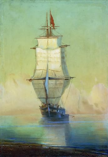 DTAUPREB DIY Ölgemälde für Erwachsene Kinder Schiff Malen nach Zahlen Zeichnung auf Leinwand Art Decor Ivan Aivazovsky von DTAUPREB