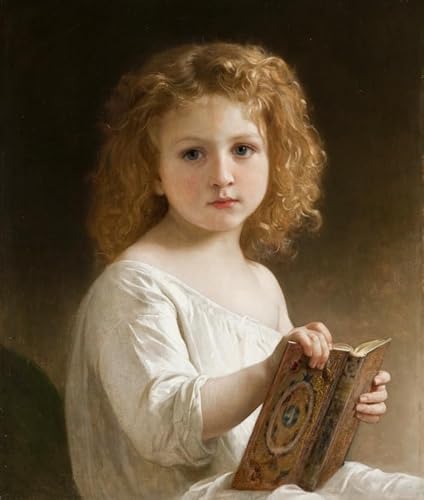 DTAUPREB DIY Ölgemälde für Erwachsene und Kinder Geschichtenbuch Malen nach Zahlen mit Pinseln und Acrylpigmenten auf Leinwand William-Adolphe Bouguereau von DTAUPREB