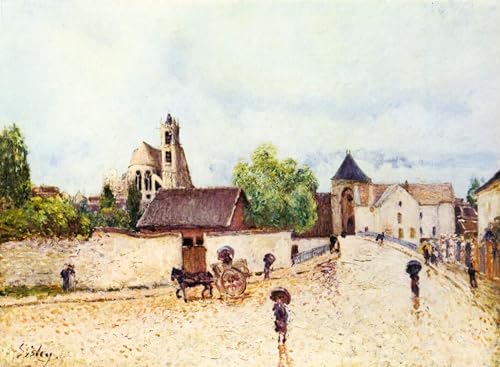 DTAUPREB DIY Ölgemälde für Erwachsene und Kinder Landschaft Alfred Sisley Malen nach Zahlen mit Pinseln und Acrylpigment auf Leinwand von DTAUPREB