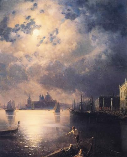 DTAUPREB DIY-Ölgemälde für Erwachsene und Kinder Landschaftsmalerei nach Zahlen mit Pinseln und Acrylpigmenten auf Leinwand Ivan Aivazovsky DTAUPREB DIY-Ölgemälde für Erwachsene und Kinder Landschaftsmalerei nach Zahlen mit Pinseln und Acrylpigmenten auf Leinwand Ivan Aivazovsky von DTAUPREB