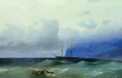 DTAUPREB DIY-Ölgemälde für Erwachsene und Kinder Meer Malen nach Zahlen mit Pinseln und Acrylpigmenten auf Leinwand Ivan Aivazovsky DTAUPREB DIY-Ölgemälde für Erwachsene und Kinder Meer Malen nach Zahlen mit Pinseln und Acrylpigmenten auf Leinwand Ivan Aivazovsky von DTAUPREB
