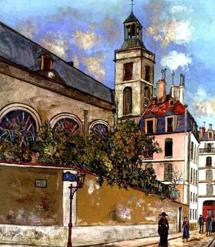 DTAUPREB Malen nach Zahlen Kits Kirche DIY Ölgemälde Zeichnung auf Leinwand Art Decor von DTAUPREB