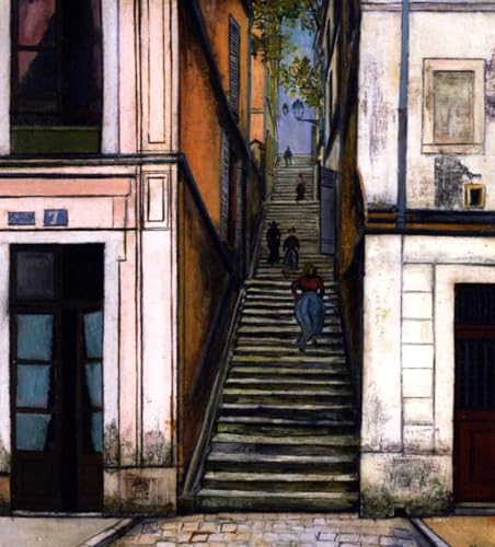 DTAUPREB Malen nach Zahlen Kits Treppe Landschaft DIY Ölgemälde Anfänger Leinwand Dekoration von DTAUPREB
