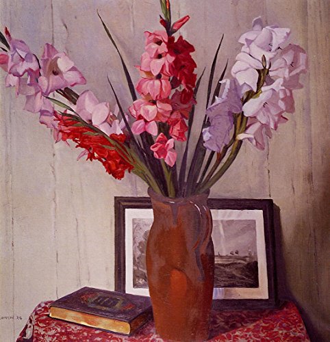 Malen nach Zahlen-Set DIY-Ölgemälde Stillleben mit Gladiolen Felix Vallotton Malen nach Zahlen Zeichnung auf Leinwand Kunstdekor-Geschenke von DTAUPREB