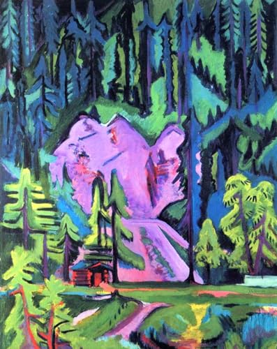 DTAUPREB Malen-nach-Zahlen-Set für Anfänger Ernst Ludwig Kirchner Quarry Floor In The Wild DIY-Leinwand-Ölgemälde mit Pinseln Acrylpigmenten von DTAUPREB
