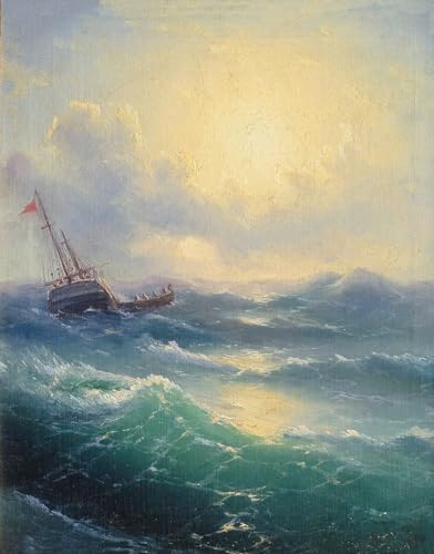 DTAUPREB Malen nach Zahlen-Set für Anfänger Meer DIY-Ölgemälde auf Leinwand mit Pinseln Acrylpigment Ivan Aivazovsky DTAUPREB Malen nach Zahlen-Set für Anfänger Meer DIY-Ölgemälde auf Leinwand mit Pinseln Acrylpigment Ivan Aivazovsky von DTAUPREB