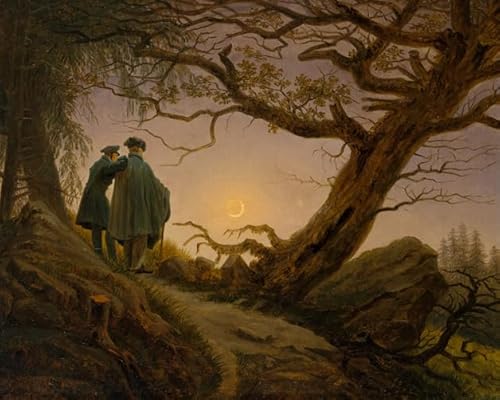 Malen-nach-Zahlen-Set für Anfänger zwei Männer betrachten den Mond Caspar David Friedrich DIY-Ölgemälde digitales Malen-nach-Zahlen-Set auf Leinwand Malen-nach-Zahlen-Set für Anfänger zwei Männer betrachten den Mond Caspar David Friedrich DIY-Ölgemälde digitales Malen-nach-Zahlen-Set auf Leinwand von DTAUPREB