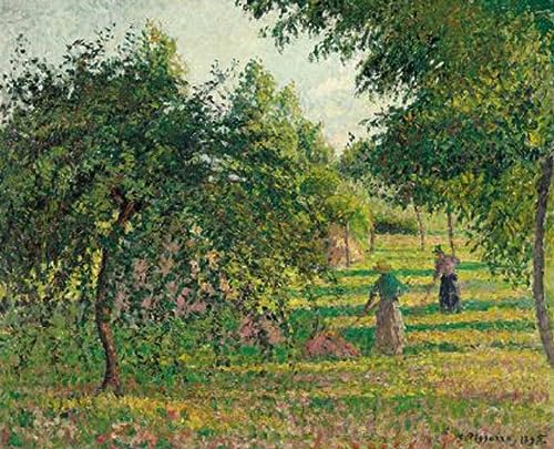 DTAUPREB Malen-nach-Zahlen-Set für Erwachsene Camille Pissarro Apfelbäume und Heumacher DIY-Ölgemälde-Set Malen nach Zahlen Zeichnen auf Leinwand von DTAUPREB