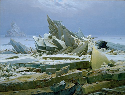 DTAUPREB Malen-nach-Zahlen-Sets Caspar David Friedrich Das Eismeer DIY-Ölgemälde Digitales Malen-nach-Zahlen-Set auf Leinwand Dekoration Geschenk von DTAUPREB