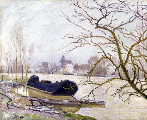 DTAUPREB Malen nach Zahlen Sets Loing At High Water von Alfred Sisley DIY Ölgemälde nach Zahlen Sets auf Leinwand Dekoration DTAUPREB Malen nach Zahlen Sets Loing At High Water von Alfred Sisley DIY Ölgemälde nach Zahlen Sets auf Leinwand Dekoration von DTAUPREB