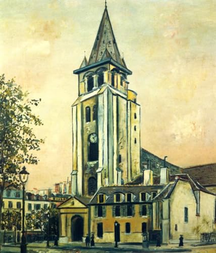 DTAUPREB Malen nach Zahlen-Sets für Anfänger Kirche DIY digitales Malen nach Zahlen auf Leinwand von DTAUPREB