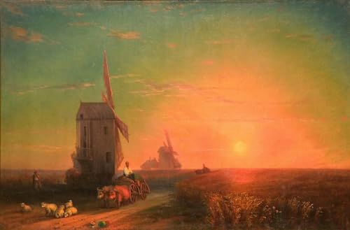 DTAUPREB Malen nach Zahlen-Sets für Anfänger Mühle DIY-Ölgemälde auf Leinwand mit Pinseln Acrylpigment Ivan Aivazovsky DTAUPREB Malen nach Zahlen-Sets für Anfänger Mühle DIY-Ölgemälde auf Leinwand mit Pinseln Acrylpigment Ivan Aivazovsky von DTAUPREB
