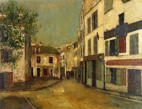 DTAUPREB Malen nach Zahlen-Sets für Anfänger Straßenlandschaft DIY-Ölgemälde auf Leinwand mit Pinseln Acrylpigment von DTAUPREB