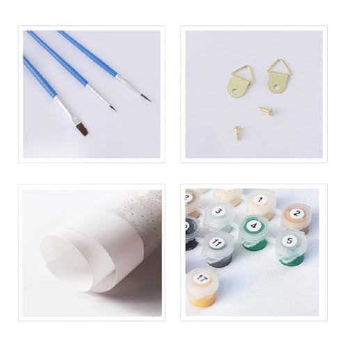 DTAUPREB Malen nach Zahlen Sets für Erwachsene Grün und Gold DIY Ölgemälde auf Leinwand mit Pinseln Acryl DTAUPREB Malen nach Zahlen Sets für Erwachsene Grün und Gold DIY Ölgemälde auf Leinwand mit Pinseln Acryl von DTAUPREB