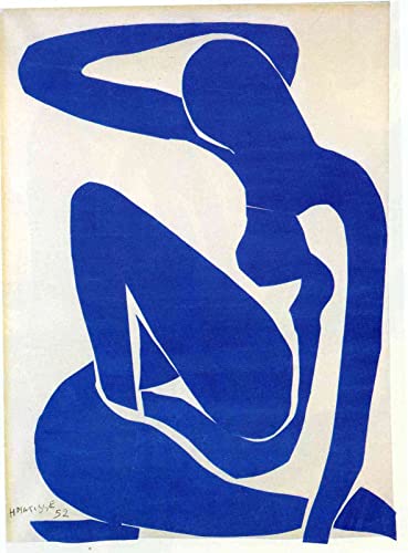 DTAUPREB Malen nach Zahlen für Erwachsene DIY Ölgemälde Kits Blauer Körper Henri Matisse Malen nach Zahlen Zeichnen auf Leinwand Art Decor Geschenke von DTAUPREB