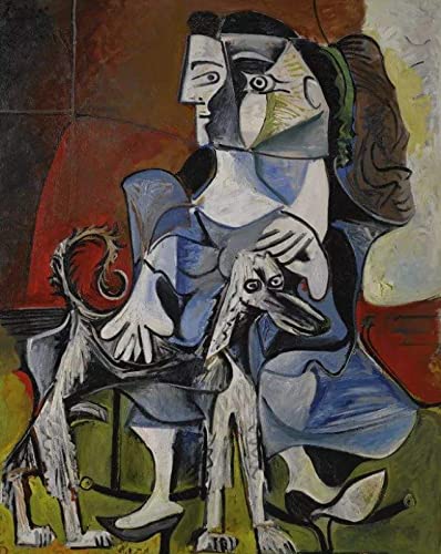 Malen nach Zahlen für Erwachsene DIY Ölgemälde-Kits Frau mit Hund Pablo Picasso Malen nach Zahlen Zeichnen auf Leinwand Art Decor Geschenke Malen nach Zahlen für Erwachsene DIY Ölgemälde-Kits Frau mit Hund Pablo Picasso Malen nach Zahlen Zeichnen auf Leinwand Art Decor Geschenke von DTAUPREB
