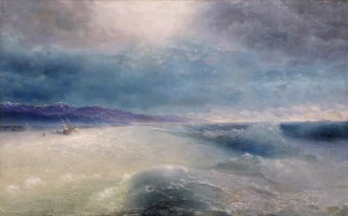 DTAUPREB Malen nach Zahlen für Erwachsene Landschaft DIY-Ölgemälde-Kits Zeichnung auf Leinwand Kunstdekor Geschenke Ivan Aivazovsky von DTAUPREB