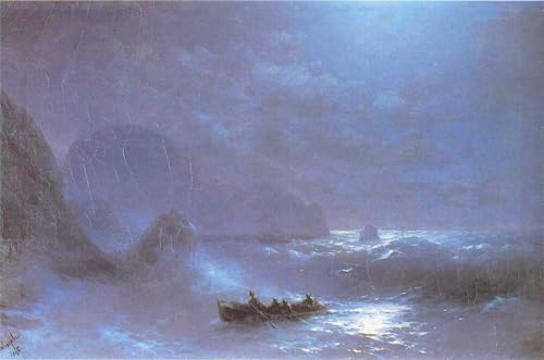 DTAUPREB Malen nach Zahlen für Erwachsene Mondnacht auf dem Meer DIY-Ölgemälde-Set Zeichnung auf Leinwand Kunstdekor Geschenke Ivan Aivazovsky DTAUPREB Malen nach Zahlen für Erwachsene Mondnacht auf dem Meer DIY-Ölgemälde-Set Zeichnung auf Leinwand Kunstdekor Geschenke Ivan Aivazovsky von DTAUPREB
