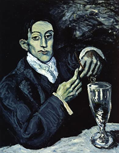 DTAUPREB Malen nach Zahlen für Erwachsene Pablo Picasso Absinth Trinker DIY Ölgemälde Van Gogh Acryl Malen nach Zahlen Kits für Kinder Erwachsene Anfänger von DTAUPREB