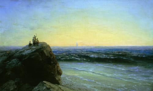 DTAUPREB Malen nach Zahlen für Erwachsene und Kinder Abschied DIY-Ölgemälde-Set Leinwand Geschenk Ivan Aivazovsky von DTAUPREB